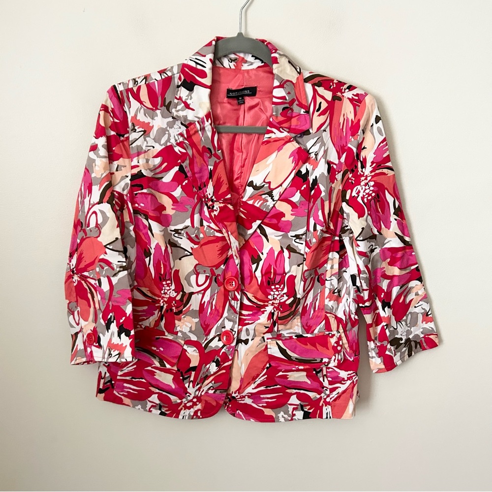 Notations Floral Blazer